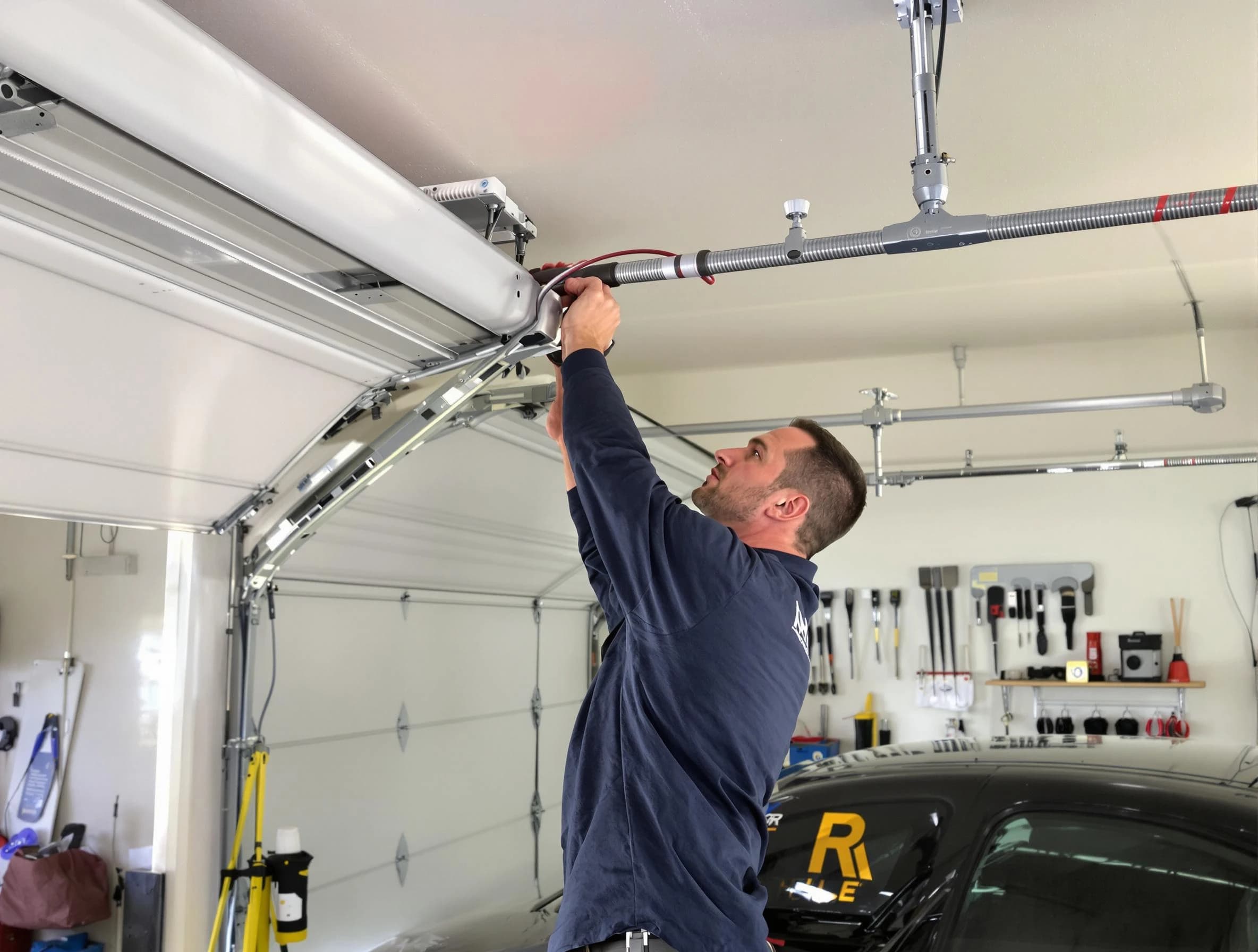Pleasant View Garage Door Repair technician performing garage door cable repair in Pleasant View