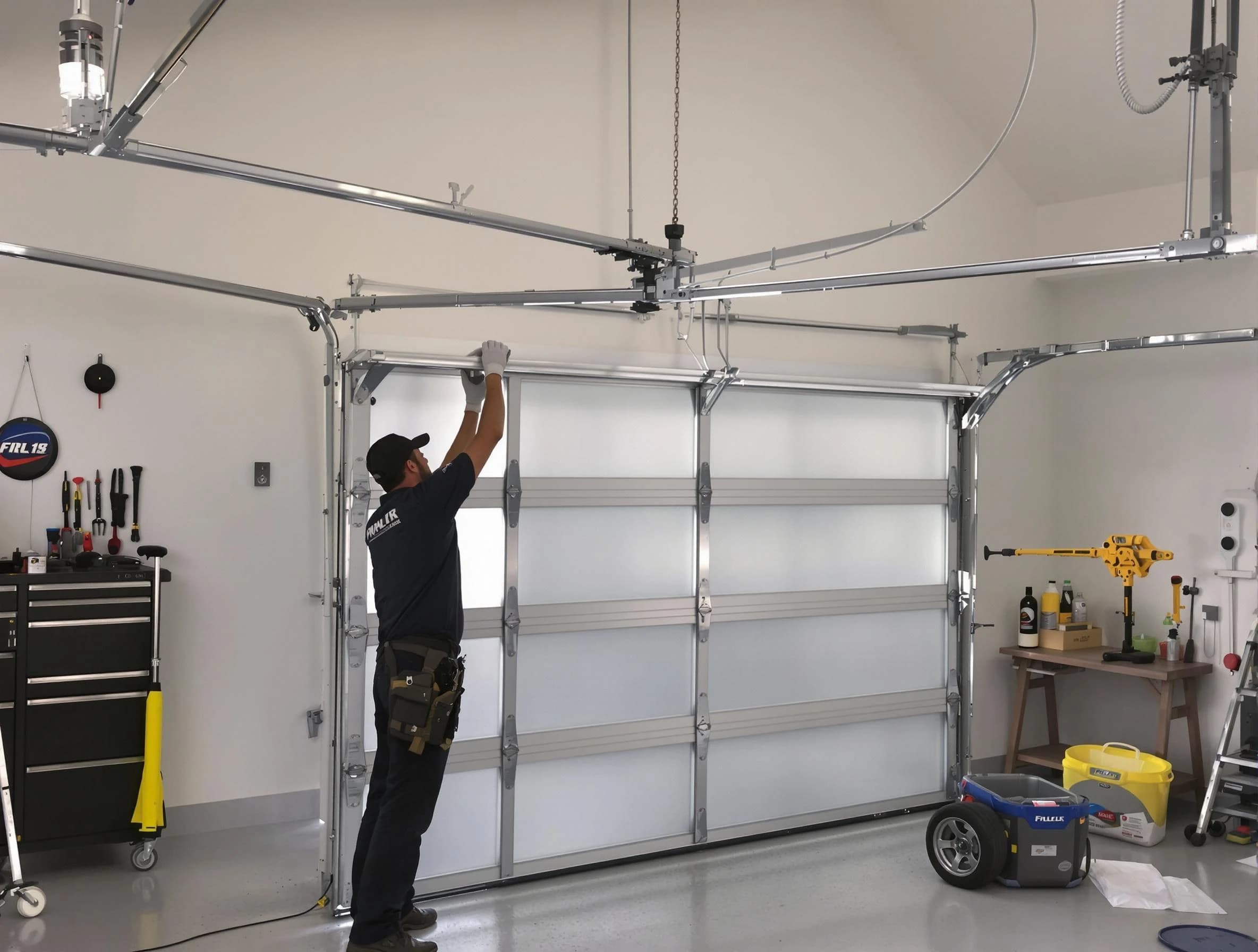 Pleasant View Garage Door Repair certified team performing precision garage door installation in Pleasant View