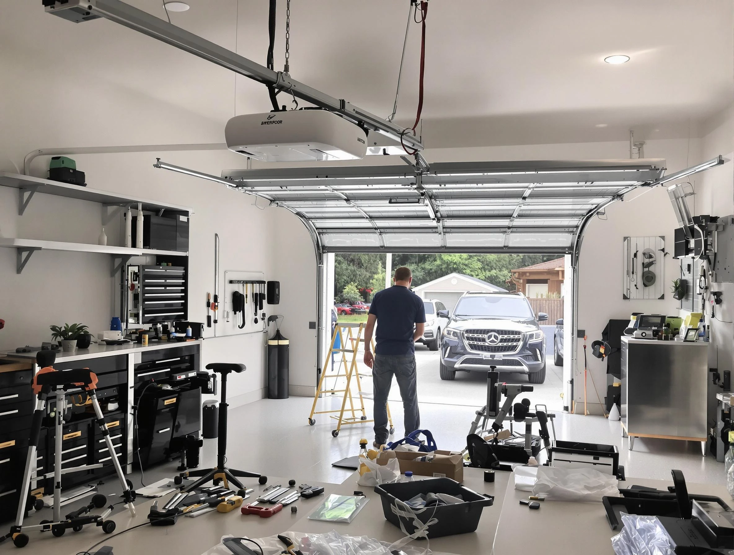 Garage door opener installation by Pleasant View Garage Door Repair in Pleasant View